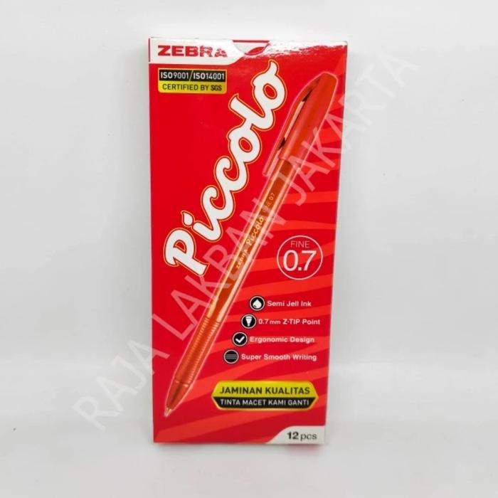 Gambar Pulpen / Ballpoint / Pen Zebra Piccolo 0.7 mm Warna Hitam - Hitam dari Alfian Stationery undefined 4 Tokopedia