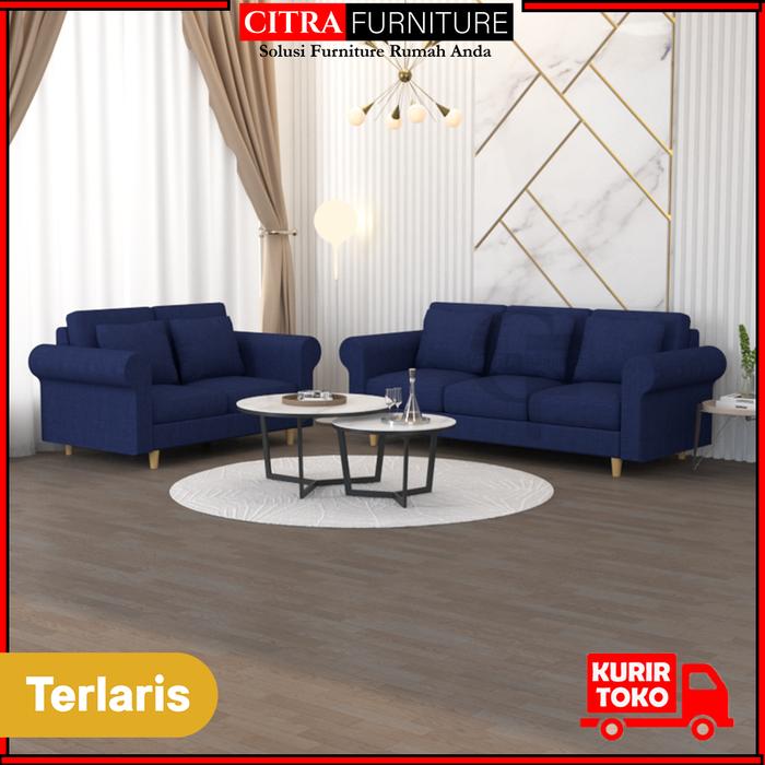 Gambar Sofa Retro Minimalis set 3+2 Seater PANAMA Series | Sofa Scandinavian 3+2 Dudukan - MYSTIC dari Citra furniture undefined Tokopedia