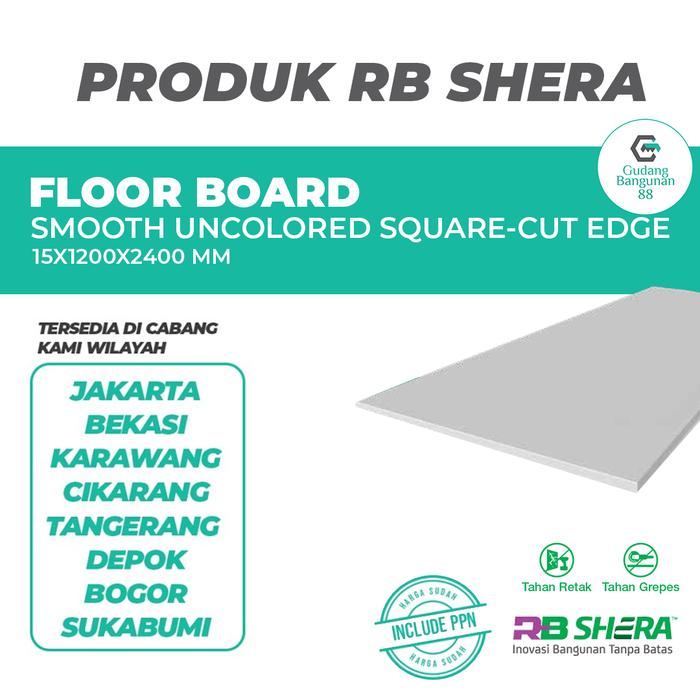 Gambar papan shera floor board / shera plank / shera board / royal board shera floorboard / papan floorboard - 15 x 1.2 x 2.4 dari GUDANG BANGUNAN 88 JKT undefined Tokopedia