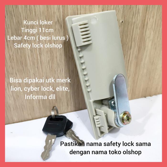 Gambar kunci loker lion cyber lock - abu2 lurus dari safetylock olshop undefined Tokopedia