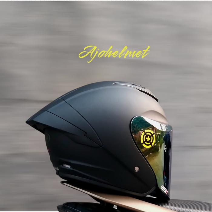 Gambar HELM NHK N1 MAX BLACK DOP PAKET GANTENG VENOM VISOR FLAT, SLOT INTERCOM, ORIGINAL Kaca Motorcycle - VENOM GOLD V2, L dari KA&KA HELMET undefined Tokopedia