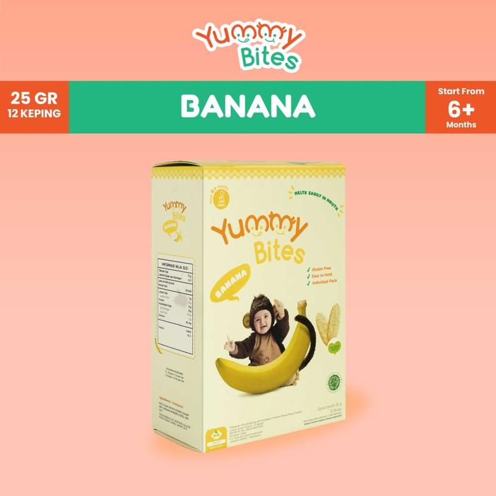 Gambar Yummy Bites Rice Crackers 25 GR | Snack Baby | Cemilan bayi - BANANA dari Bambini Babyshop undefined Tokopedia