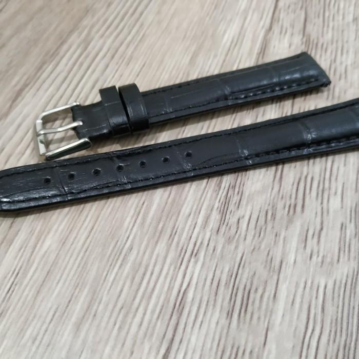 Gambar 12mm Croco Leather Strap Tali Jam Tangan Kulit - Hitam, 12mm dari Tali Jam Tangan com undefined Tokopedia