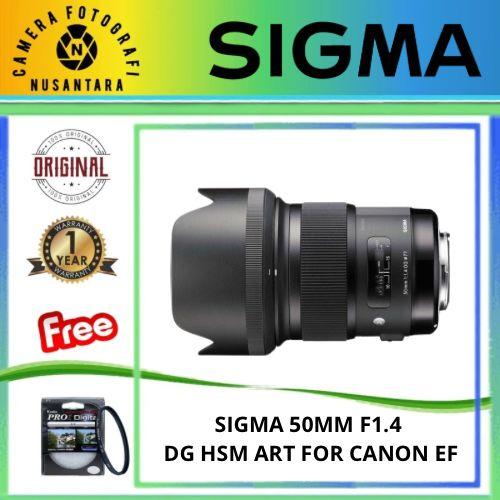 LENSA SIGMA 50MM DG HSM ART LENS FOR CANON EF SIGMA 50MM BOX  PUTIH POLOS di Nusantara Camera Tokopedia