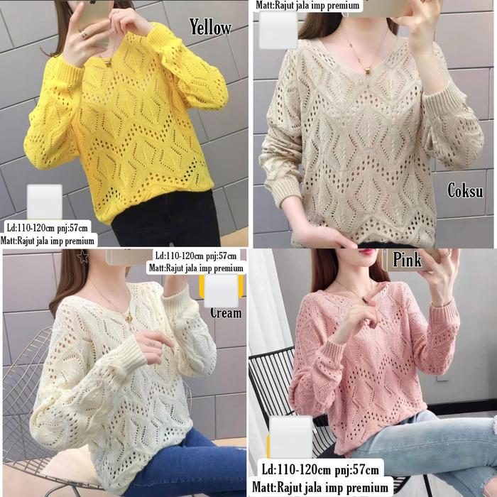 Gambar blouse atasan jumbo 331(scroll) rajut jala imp fit to 2L-4L - 450 dari Beliyukkkkk. undefined Tokopedia