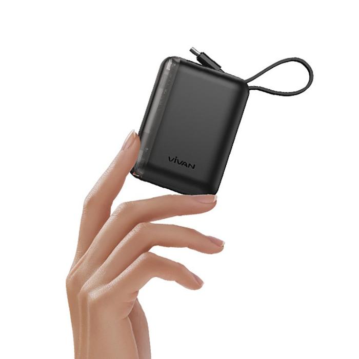 Gambar VIVAN Mini Powerbank VPB-Q10 - 9600 mAh 22.5W Fast Charging - Flight Friendly - PD QC 3.0 - 9 Safety Protection - Type C Cable Built in - Garansi 18 Bulan - Black dari SSD SOLUTION STORE undefined Tokopedia