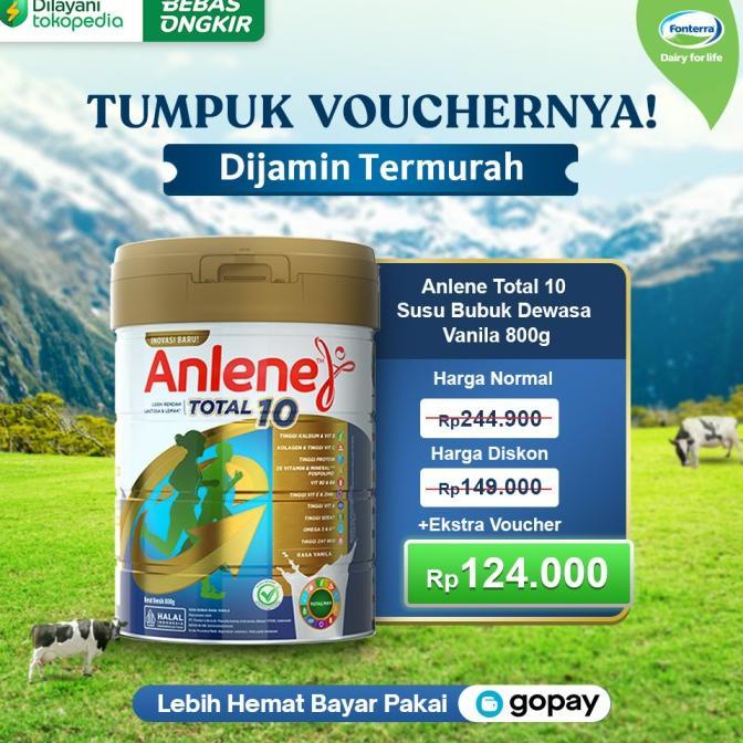 Gambar US Anlene Total 10 Susu Bubuk Dewasa Vanila 800g - 10 Manfaat Esensial dari Castle Flavor ID undefined Tokopedia