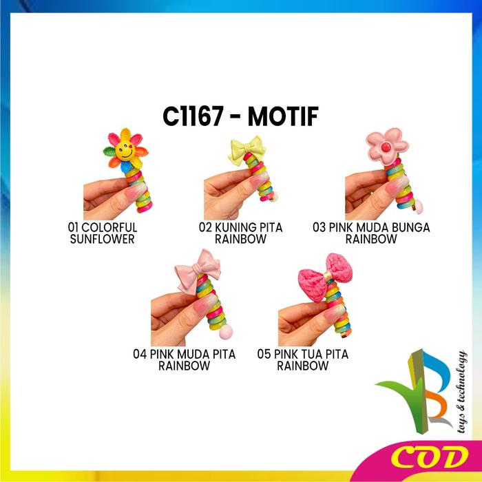Gambar [COD] RB C1167 Ikat Rambut Bergulir Anak Perempuan Motif Lucu / Karet Ulir Pita Kabel Ikat Rambut Spiral Anak Rainbow - MOTIF, 03 dari RB TOYS AND TECHNOLOGY undefined Tokopedia