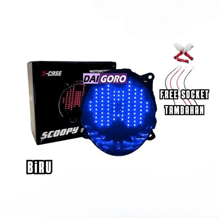 Gambar Lampu Stop Led Scoopy New Coloseum 10 Mode Running Otomatis Stoplamp Scoopy New 2020 - 2023 Full Set Tinggal Pasang Lampu Motor Scoopy Garansi 1 Tahun - Biru Coloseum, Stop Scoopy New dari Lampu Motor Aneka undefined Tokopedia