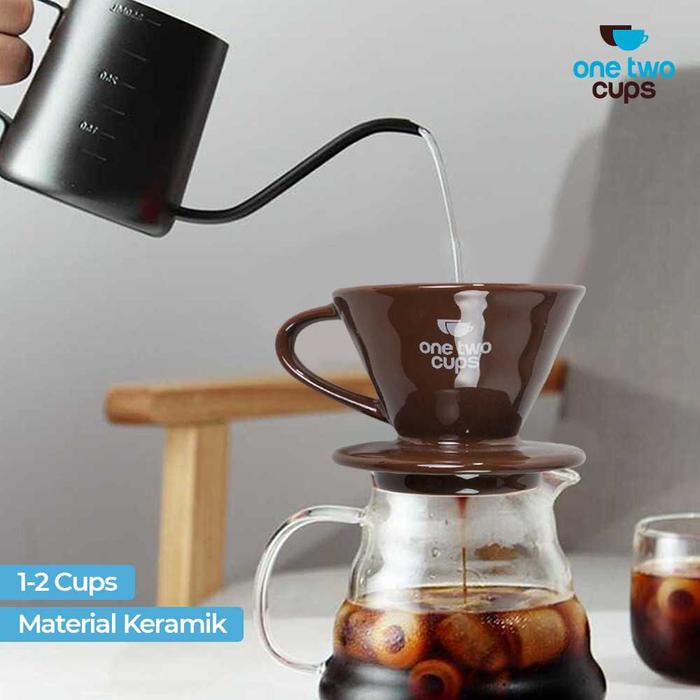 Gambar Filter Penyaring Kopi V60 Glass Coffee Filter Dripper One Two Cups - Coklat 1-2cups dari Hardware Solutions undefined Tokopedia