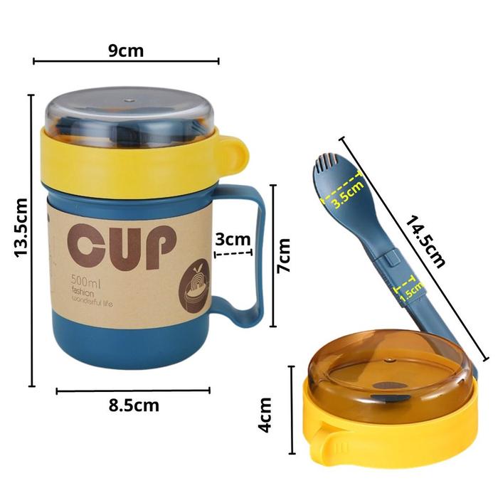 Gambar RSM Gelas Sup Tahan Panas Mangkuk Sup Lunch Box Kuah Hangat Cangkir - Navy dari Retail Shopping Mall undefined Tokopedia