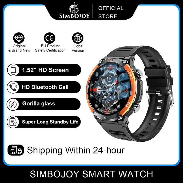 Gambar SIMBOJOY Smart Watch X11 Kompas musik olahraga Bluetooth Call Anti Air Jam Pintar - Orange dari simbojoywatch undefined Tokopedia