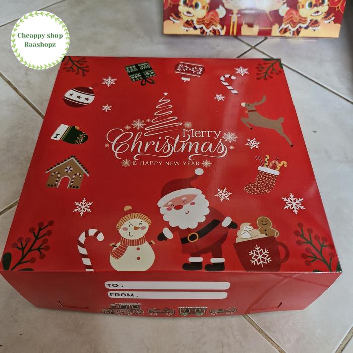 Gambar Box Natal 22x22 Dus Natal Box Kue Natal Box Bolu Kotak Hamper Natal - Natal Laminasi dari CHEAPPY RAASHOPZ undefined Tokopedia