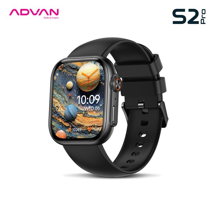 Gambar ADVAN Smartwatch S2 PRO AMOLED Display 1.95" inch Slim AI Voice Assistant Bluetooth Call Waterproof IP68 Touchscreen Health Monitoring - Hitam dari ADVAN INDONESIA undefined Tokopedia