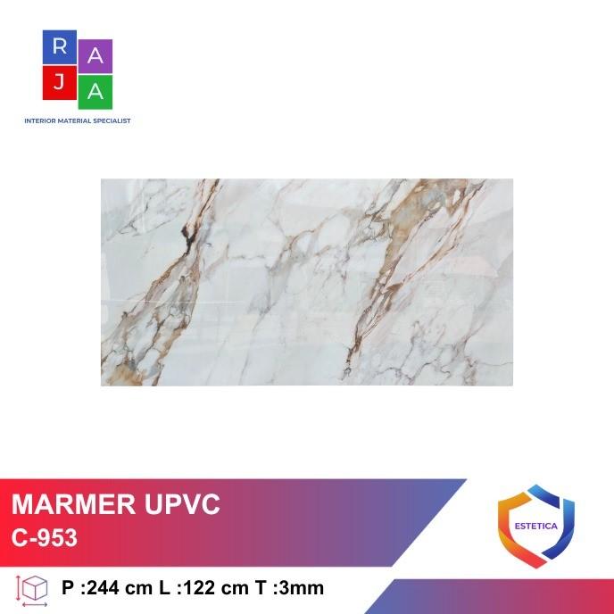 Gambar UPVC Panel Marmer Pengganti HPL Panel Backdrop TV Harga Per Lembar - HBC 953 dari Estetica PVC & interior undefined Tokopedia
