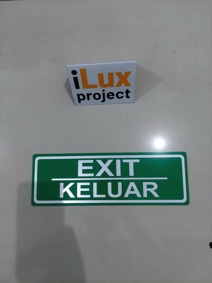 Jual Sign Jalur Evakuasi Akrilik Glow In The Dark - 2B EXIT, REFLEKTIF ...