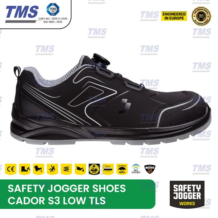 Gambar Sepatu Safety Jogger Cador S3 Low TLS - Hitam Original - 39 dari Trimanunggal Sejahtera undefined Tokopedia