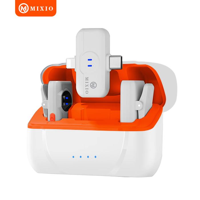 Gambar MIXIO S17Pro 2 in 1 Mic Wireless Clip on Microphone Mikrofon Lavalier HP Plug & Play - Putih dari MIXIO undefined Tokopedia