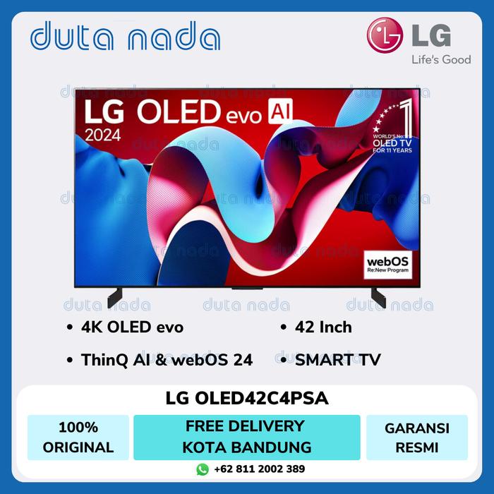 Gambar LG Smart TV 4K OLED evo AI 42 Inch OLED42C4 / OLED42C4PSA dari Duta Nada Electronics undefined Tokopedia