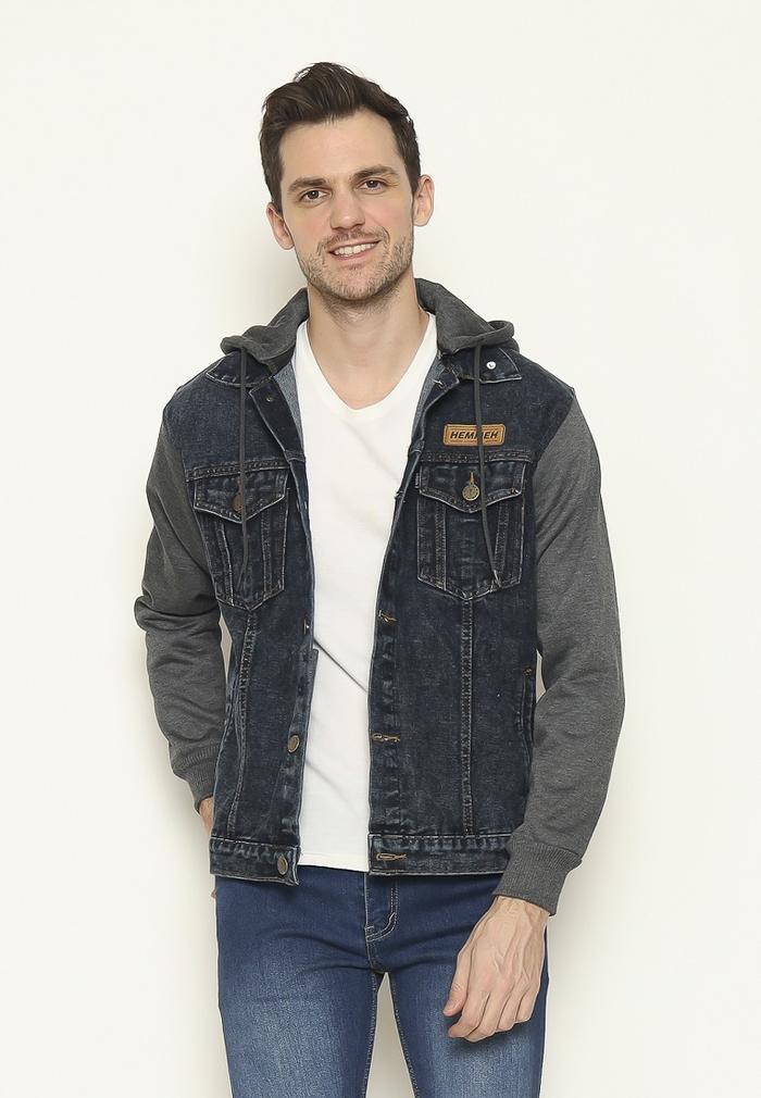 Promo HEMMEH jaket denim Hoodie jaket jeans Hoodie jaket jeans