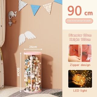 Gambar Tabung Tempat Penyimpanan Boneka / Doll Storage Ritsleting Silinder / Doll Storage Bucket Transparan / Tabung Penyimpanan boneka transparan - 26 x 90 cm dari WoJia undefined Tokopedia