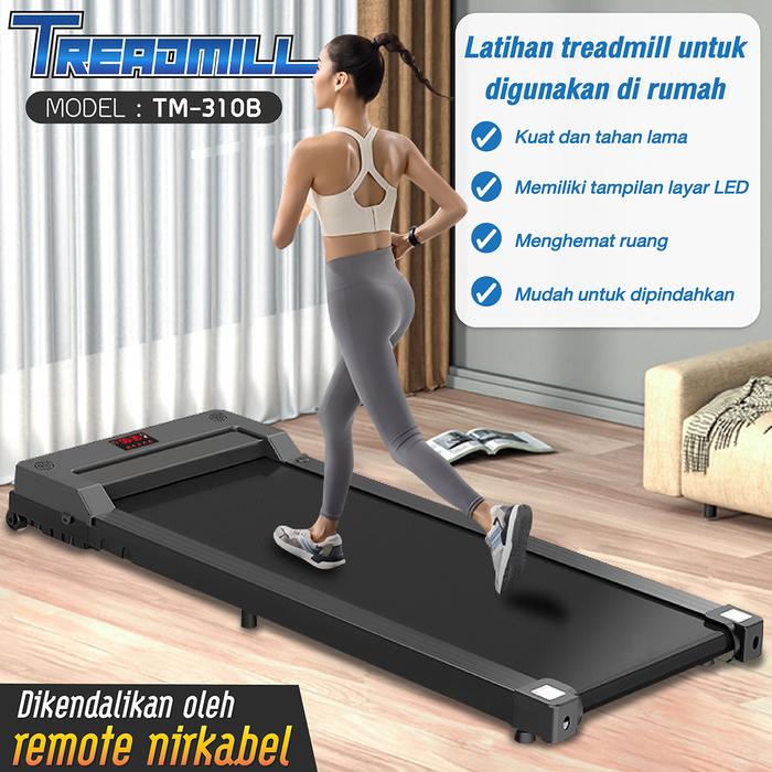 Gambar Treadmill Elektrik Treadmil Listrik Walking Pad Running Pad TM-200 - TM310B BLACK, PROTECTION PACK dari HTDSPORT X undefined Tokopedia