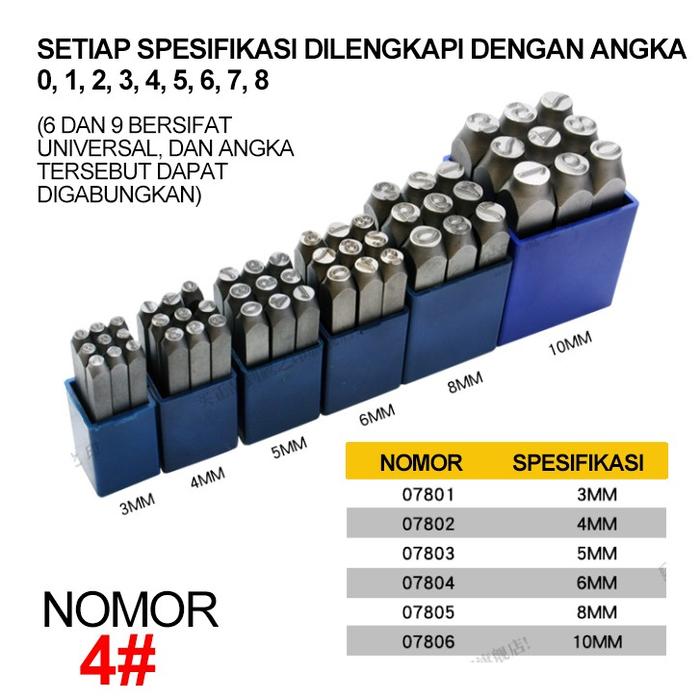 Gambar Alat Ketok Huruf Dan Angka Nomor Besi Numbers Letter Star Punch Alphabets Printing Tool Ukuran 3mm 4mm 5mm 6mm 8mm 10mm Steel Stamp - 3#Star - 4#Number dari PT Futurestar Indonesia Tool undefined Tokopedia
