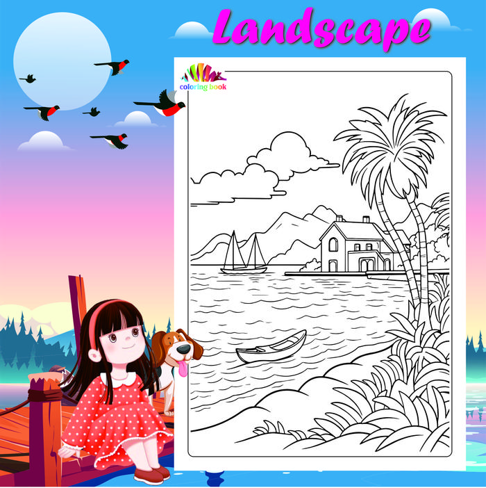 Gambar KERTAS MEWARNAI / COLORING / KERTAS GAMBAR / LANDSCAPE - LANDSCAPE1, A5 dari ATOMYOFC undefined Tokopedia