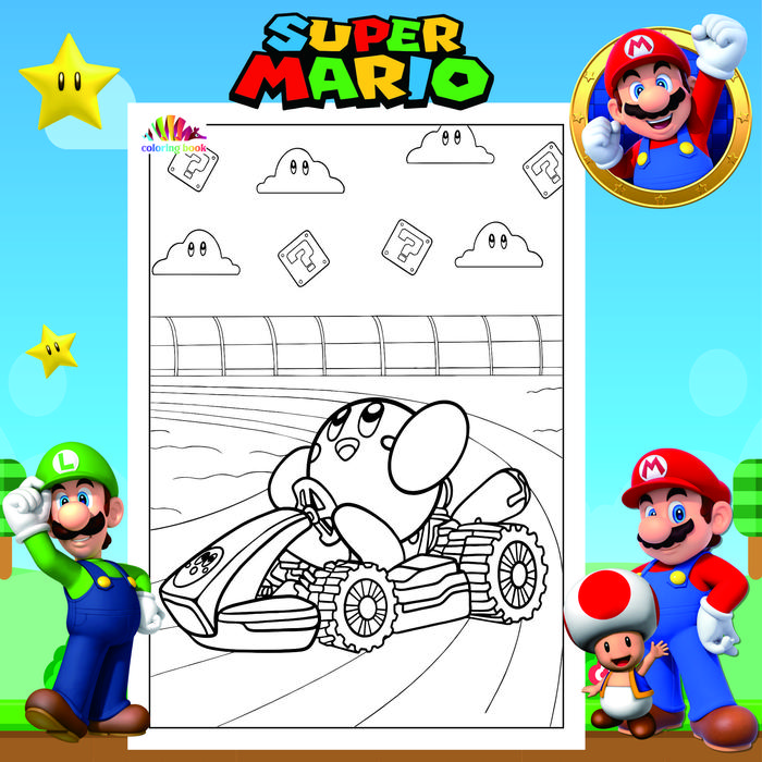 Gambar KERTAS MEWARNAI / COLORING / KERTAS GAMBAR / MARIO BROS - MARIO9, A4 dari ATOMYOFC undefined Tokopedia