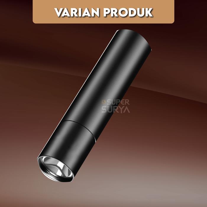 Gambar Senter LED USB Mini 300m Rechargeable Flashlight Lampu Portabel Saku Super Terang - Hitam dari Welite Outdoor Official undefined Tokopedia