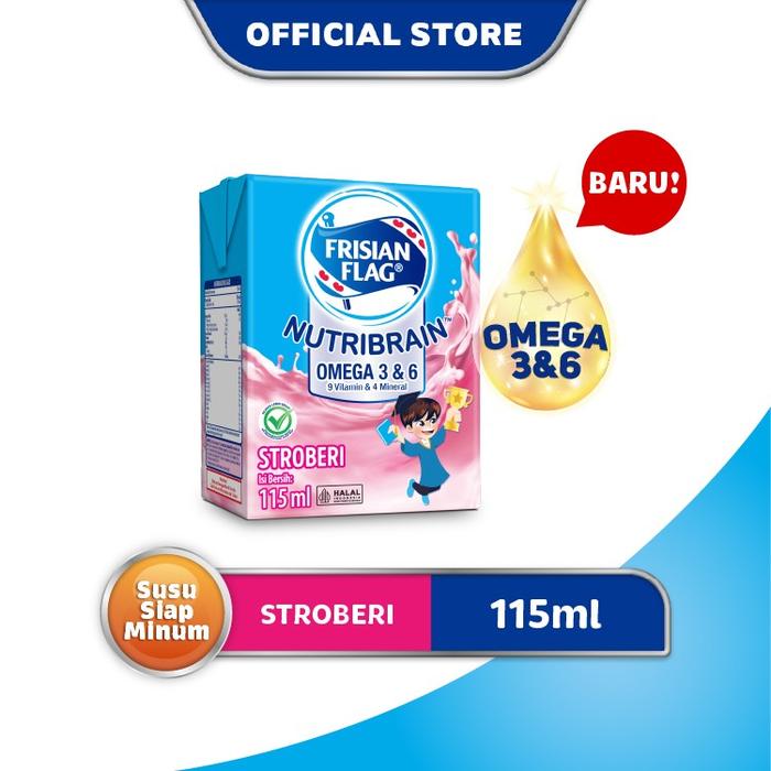 Gambar Susu FRISIAN FLAG Nutribrain Omega UHT Fresh Milk 115 ml - Stroberi dari kikhyo.kikhyo undefined Tokopedia