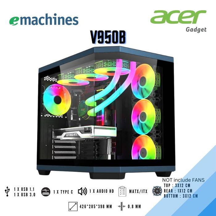 Gambar Casing Gaming / PC Case ATX eMachines V950 Black - Hitam - V950 BLACK dari SET Gaming Gear Official undefined Tokopedia