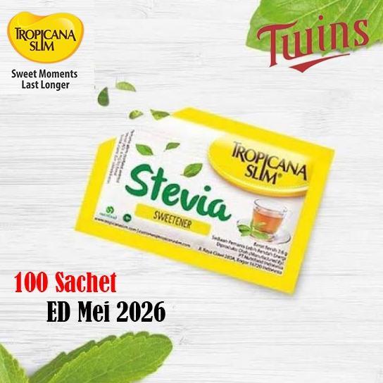 Gambar Ready || Gula Tropicana Slim Stevia Sweetener 100 Sachet Diet Diabetes Diabet - 100 Sachet dari aminukomyy undefined Tokopedia