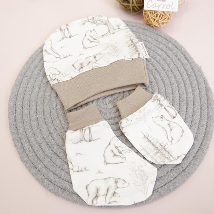 Gambar Carrol n Barrol New Born Set Little Girls And Woodlands Animals Collections - Set Tangan Kaki Bayi Tencel - Topi Bayi Tencel - Bear Woodlands, Topi dari Carrol Baby undefined Tokopedia
