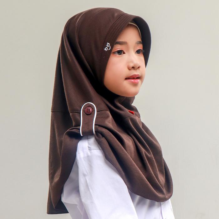 Gambar Rabbani - Kerudung Sekolah Instan Anak Bani Batuta Nora Exclusive - 300 Coklat, XS (3-4thn) dari Rabbani ID_NEW undefined Tokopedia