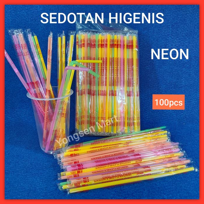 Gambar Sedotan steril bengkok warna neon higienis bungkus plastik - Warna neon dari Serba Agen undefined Tokopedia
