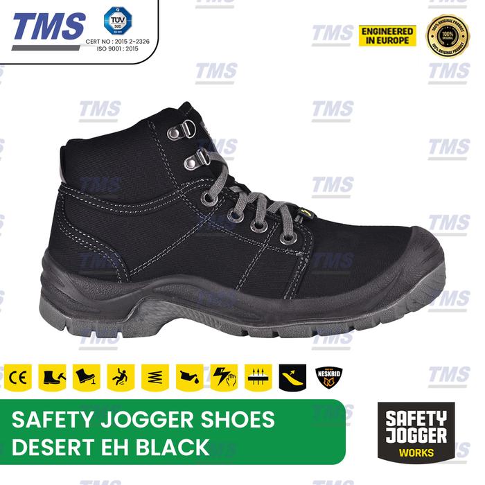 Gambar Sepatu Safety Jogger Desert S1P (Multi, Beige, Navy, Balck Color) - Original - Black, 40 dari Trimanunggal Sejahtera undefined Tokopedia