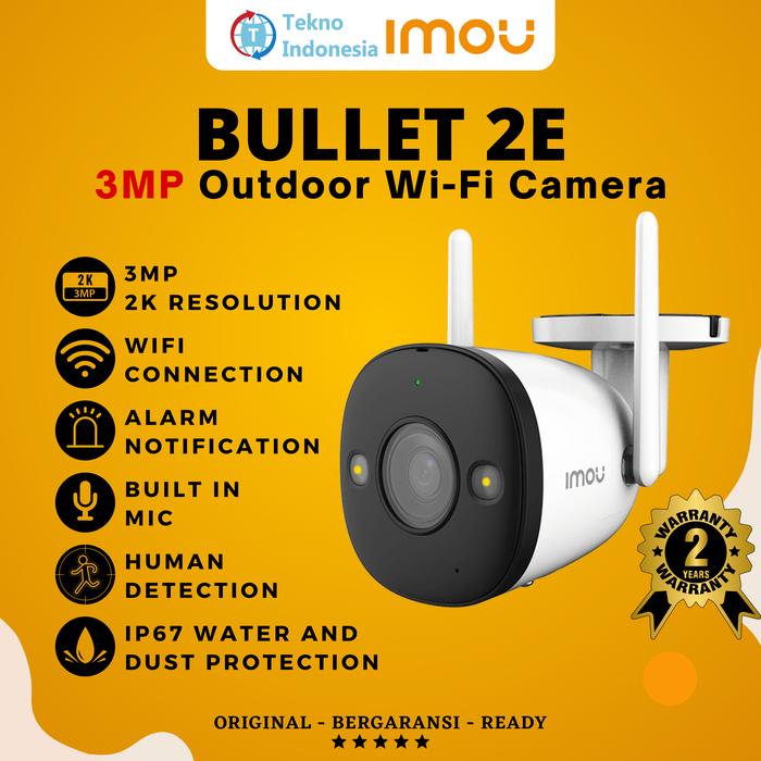 Gambar IMOU Bullet 2E 3MP IPC-K3DP-3H0WF Full Color Night WiFi IP Camera CCTV Wireless Outdoor - Bullet 2E 3MP dari Tekno Indonesia undefined Tokopedia