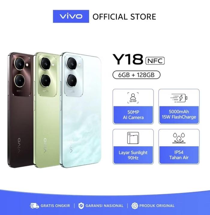 Gambar VIVO Y18 NFC RAM 6+6GB, 128GB | 4+4/128GB | 4+4/64GB Original Garansi Resmi Vivo 1 Tahun - 6/128gb dari boss muda88 undefined Tokopedia