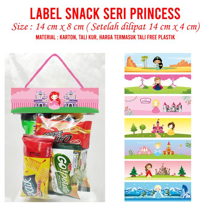 Gambar Label Snack Seri Princess Plastik Bingkisan Jajanan Kemasan Snack Karakter Ulang Tahun Souvenir Hampers - 14PrncesTaliKur, WajibKliptn10pc dari Pusat Grosir Eceran undefined Tokopedia