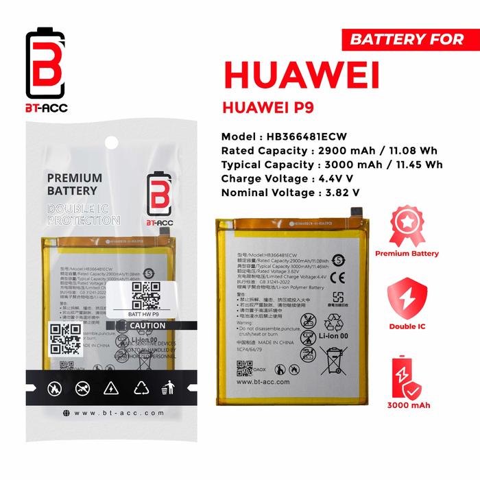 Gambar BT ACC Battery Batre For Huawei P9 P9 Lite Honor 8 HB366481ECW dari BT-ACC undefined Tokopedia