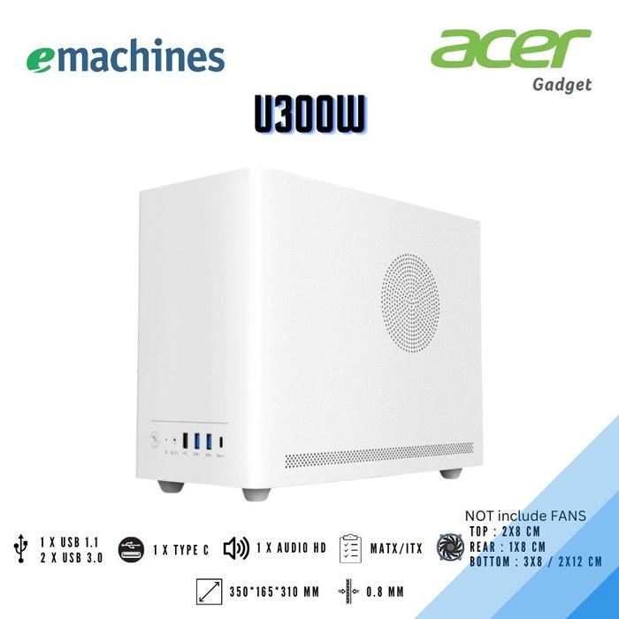 Gambar Casing Gaming / PC Case MATX eMachines Acer Gadget C2 White - Putih - U320 WHITE dari SET Gaming Gear Official undefined Tokopedia