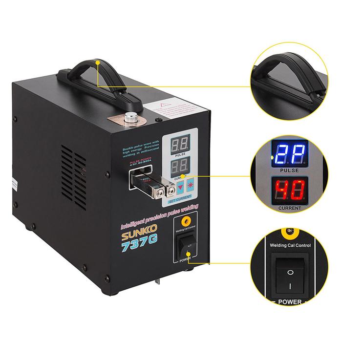 Gambar Alat Mesin Las Pulse Spot Welder Welding Machine Hitam 737G SUNKKO dari JLSMarket undefined Tokopedia