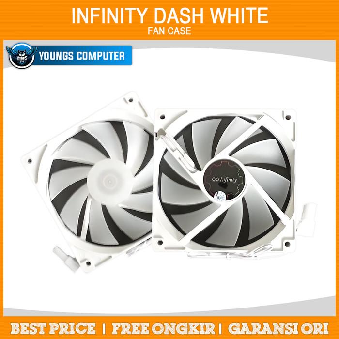 Gambar Fan Case 12CM Infinity Rainbow Dash V2 RGB LED Fan Casing 120mm - Rainbow White dari YOUNGS COMPUTER undefined Tokopedia