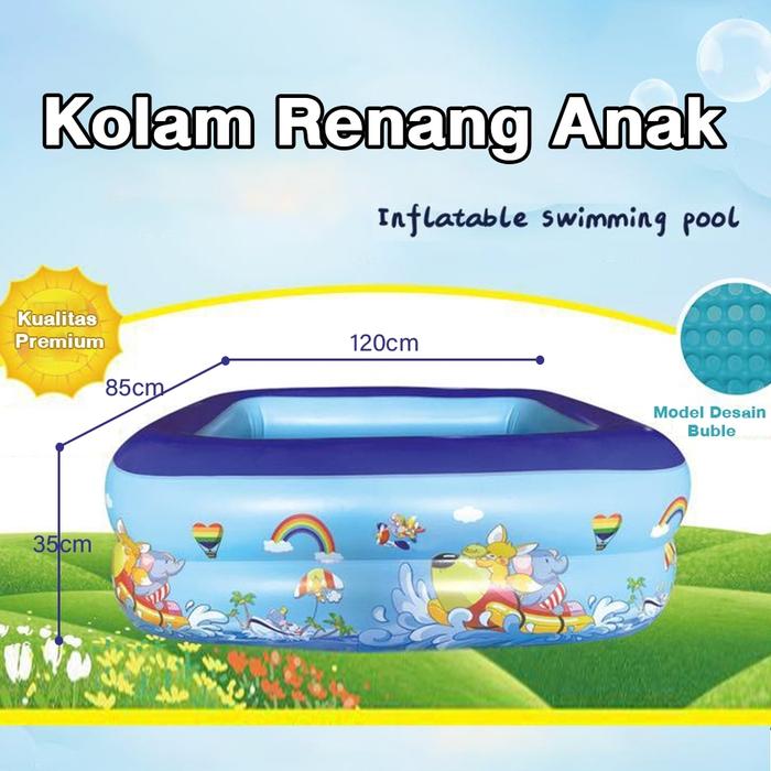 Gambar Kolam Renang Anak Jumbo 305 dan 260 cm Kolam Renang bayi kolam renang dewasa keluarga pompa lipat 3Rings murah Besar Inflatable Swimming Pool For Kids - 120x 85x35cm dari Timberwild01 undefined Tokopedia