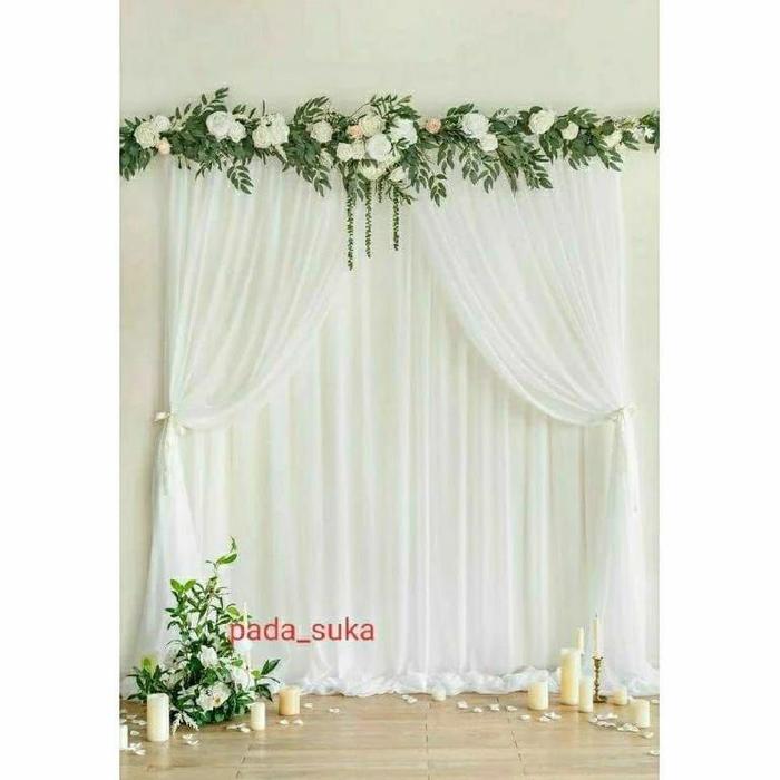 Gambar Backdrop tinggi 2.5 meter lebar 3 meter / Backdrop ulang tahun / lamaran / nikahan - Variasi 3, Beli dari HAPPY STORES_ undefined Tokopedia
