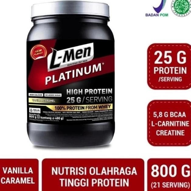 Gambar Ter gokil L-Men Platinum Choco Latte 800gr - Suplemen Fitnes Whey Protein LMen Terpercaya - Choco Latte, 800gr dari marvel-4 undefined Tokopedia
