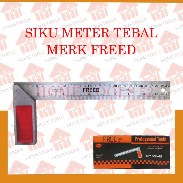 Gambar Siku Meter Penggaris Besi Tebal 12" Varian Merk CAMEL - FREED - MERK FREED 12" dari Home Tools 52 undefined Tokopedia