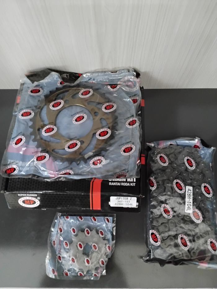 Kit Ranti Jual RANTAI & GEAR/GEAR SET/CHAIN KIT MERK MP UNTUK MOTOR JUPITER-Z ...
