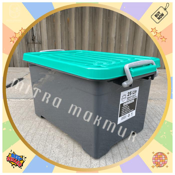 Gambar Kontainer Box Roda Atari 50 75 100 Liter Container Box Serbaguna - 25 LITER, TANPA BUBBLE dari PERABOTAN YUNIMART undefined Tokopedia